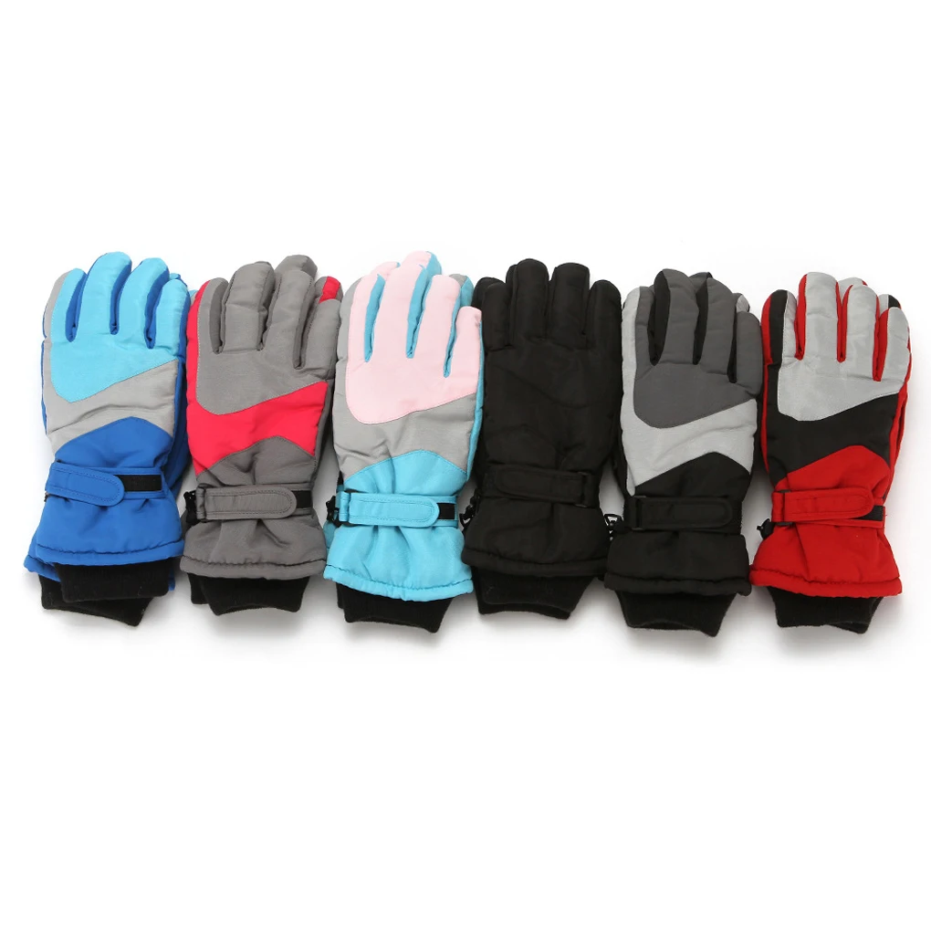 

1 Pair Kids Skiing Gloves Outdoor Cycling Children Mitten Portable Winter Cold Weather Riding Mitt Hand Protector