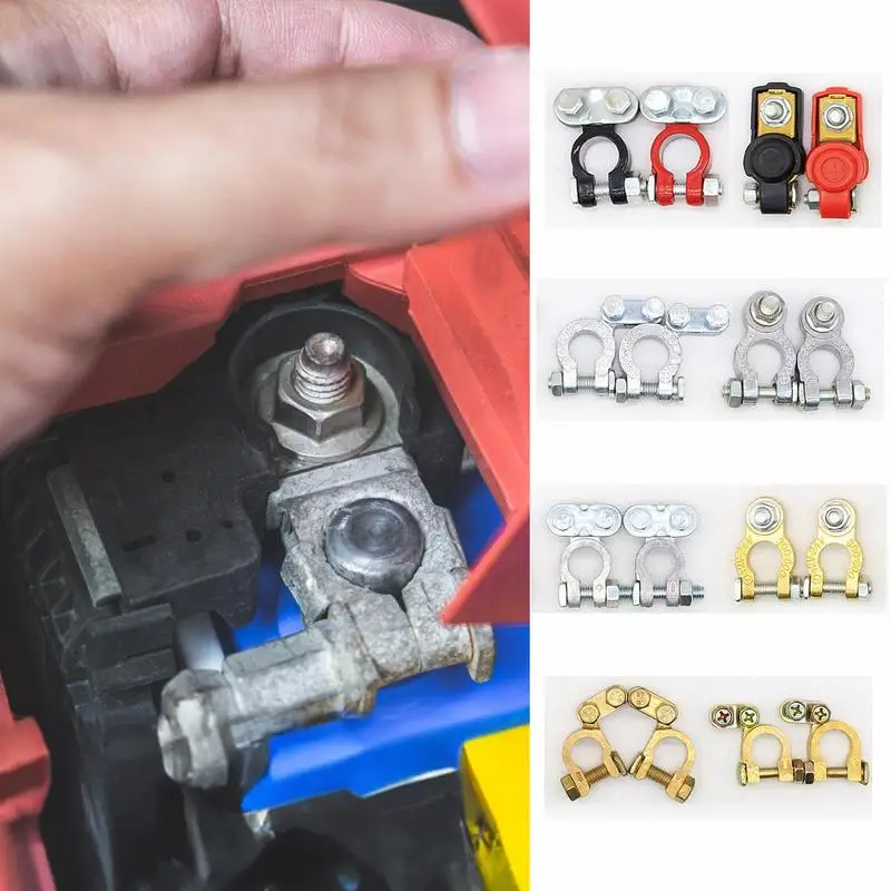 

Car Battery Terminal Clips 1 Pair Quick Automotive Head Battery Clips Auto Cables Battery Connectors Compatible With Truck RV