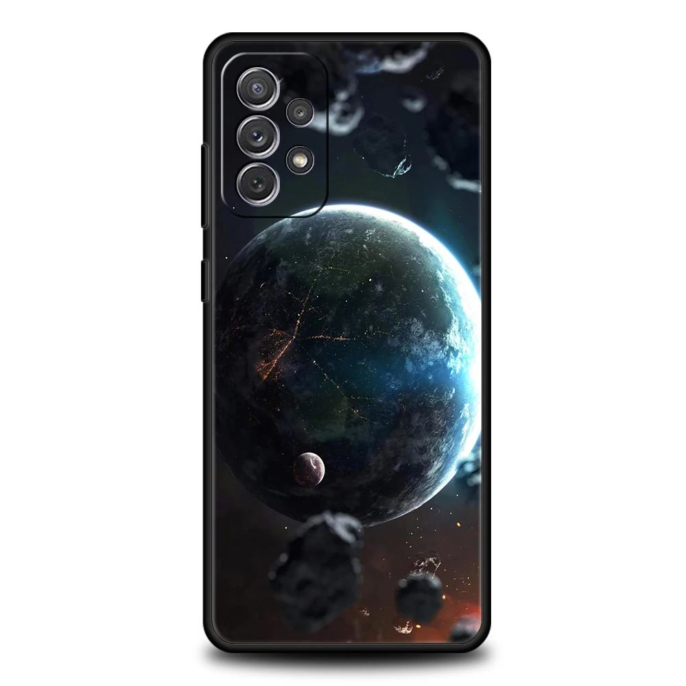 Starry Sky Silicone Case For Samsung Galaxy A32 A52 A13 A22 A72 A51 A71 A41 A11 A31 A21S 5G Luxury Phone Cover Shell Fundas Bag