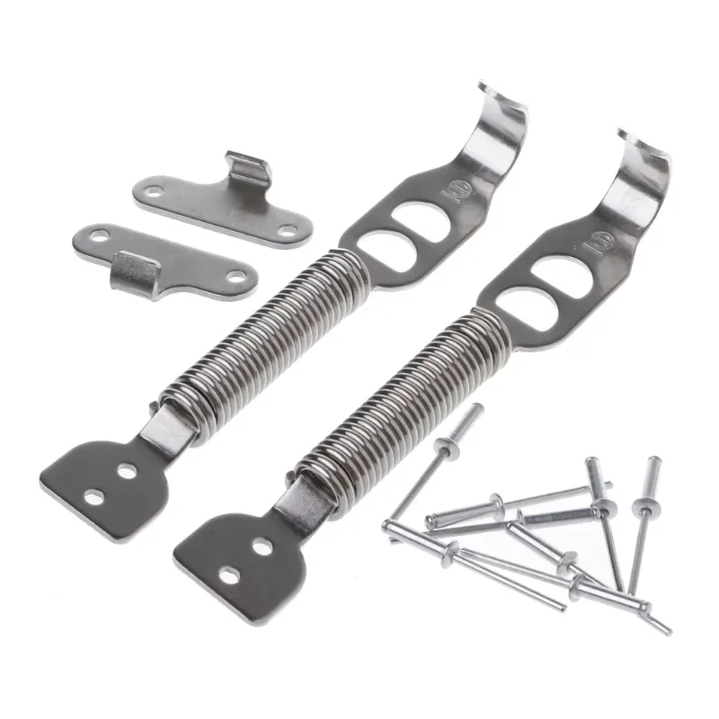 

Set Stainless Bonnet Springs Clips Hood Panel Race Rally Pair Lock For IMPREZA EJ18