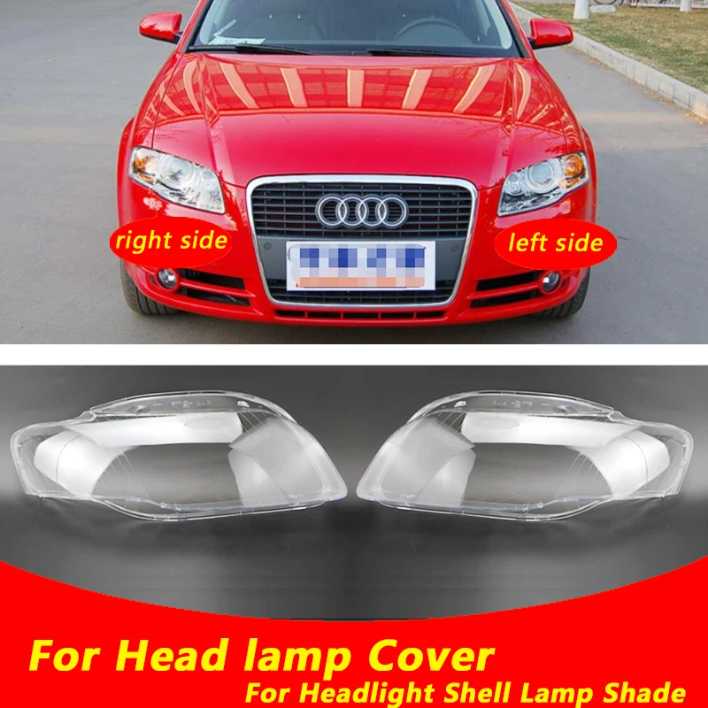 

Use For Audi A4 B7 2006-2008 Transparent Headlamp Cover Lamp Shade Front Headlight Shell Lampshade Lens shell