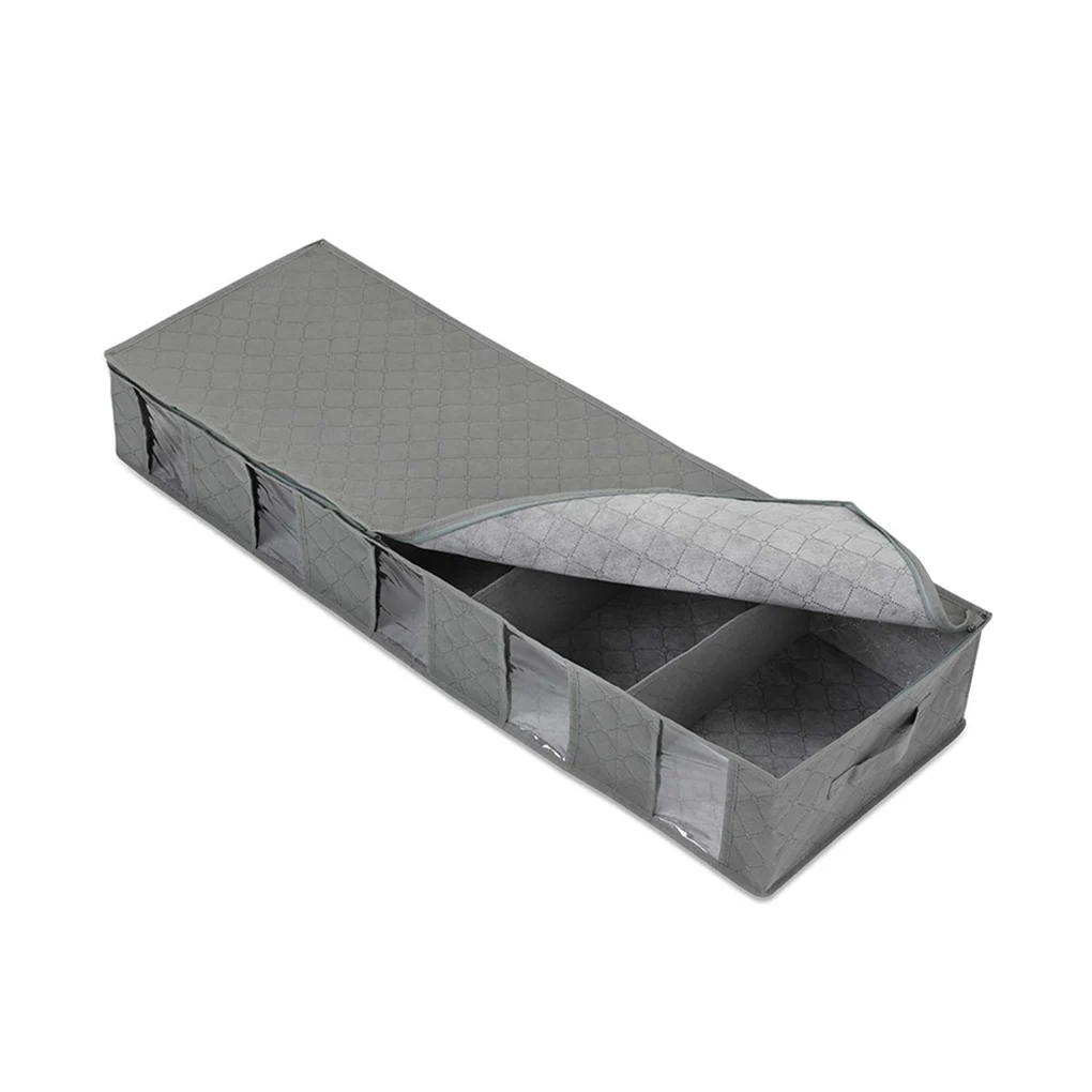 

Under Bed Storage Bag Quilt Blanket Clothes Storage Bin Box Divider Folding Closet Organizer Clothing Container