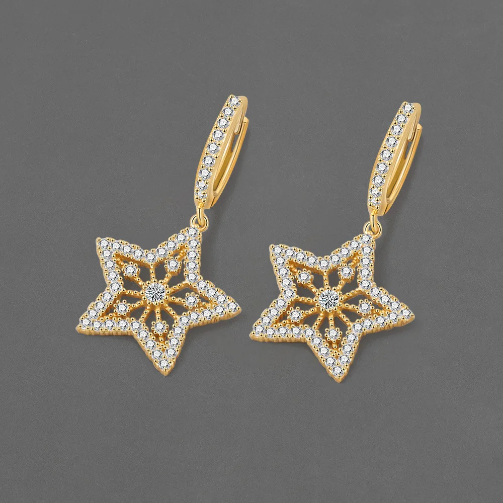 

Zircon Hollow Star Earring Small Hoop Earrings for Women Valentine Day Jewelry Accessories Kolczyki Aretes Piercing Pendientes