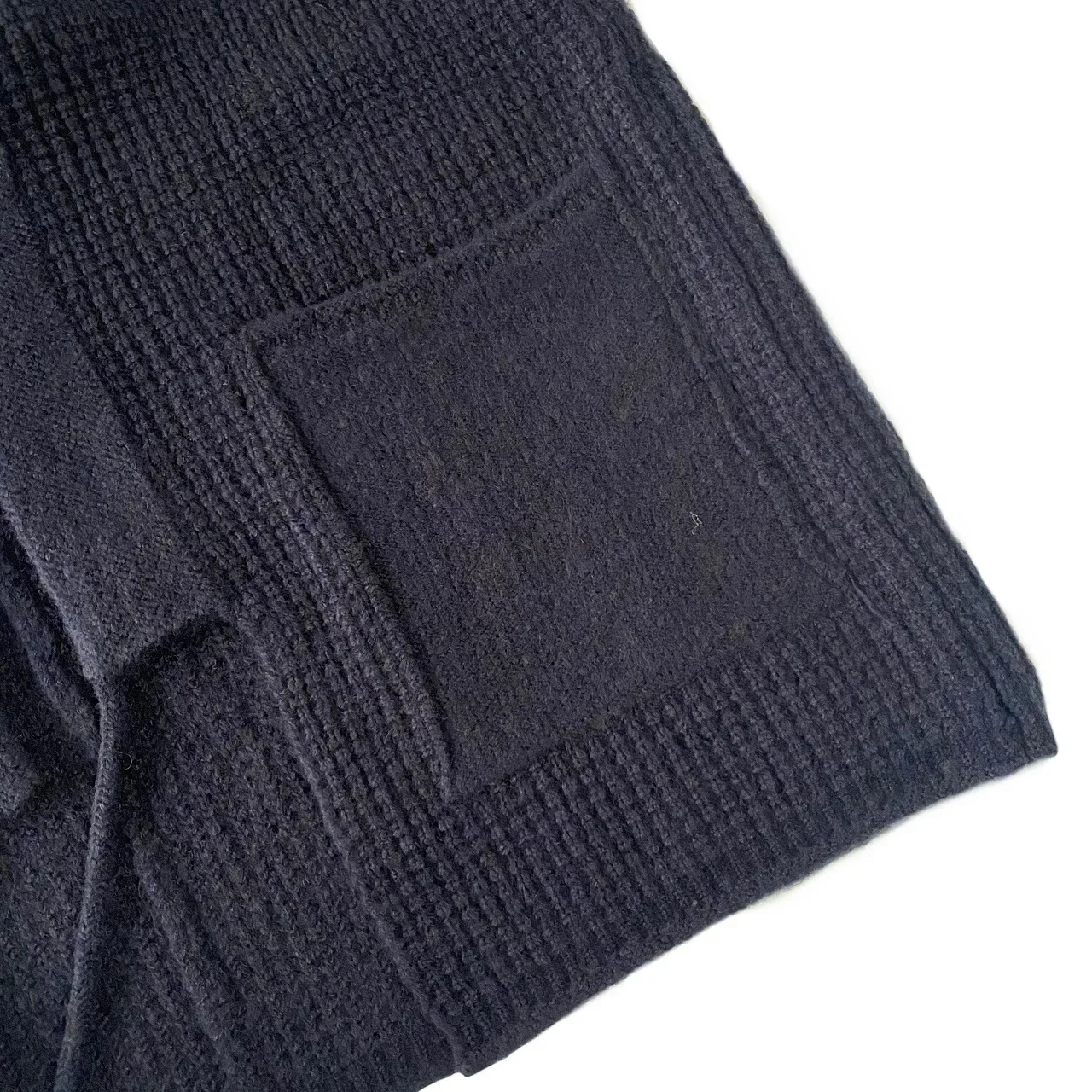 Kapital Винтаж Non Hirata Хироши Япония Черный V-образный вырез Толстый кардиган с