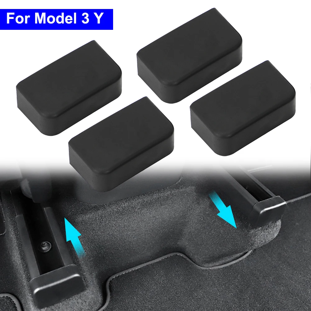 

For Tesla Model 3 2021 Model Y Rear Seat Slide Rail Soft Rubber Plug For Model3 ModelY Protection Interior Function Accessories