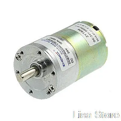 Вал диаметром 6 мм 24 В постоянного тока 12 мотор-редуктор регулируемый ZGB37RG 2-1500