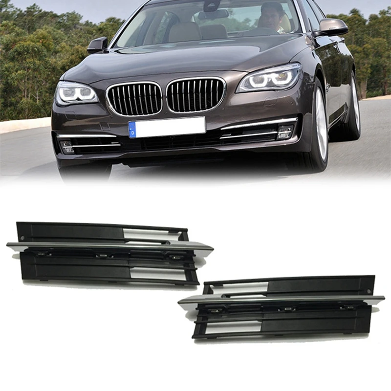

Car Front Lower Bumper Grilles Fog Light Cover Vent For-BMW 7 Series F01/F02 2013 2014 2015