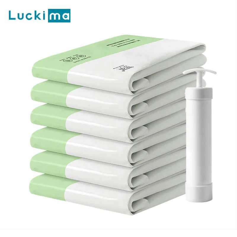 

Vacuum Bag Clothes Storage Bags with Hand Pump Clothing Home Organizer Seal Compressed Space Saver Bag for Quilt Blanket Bedding