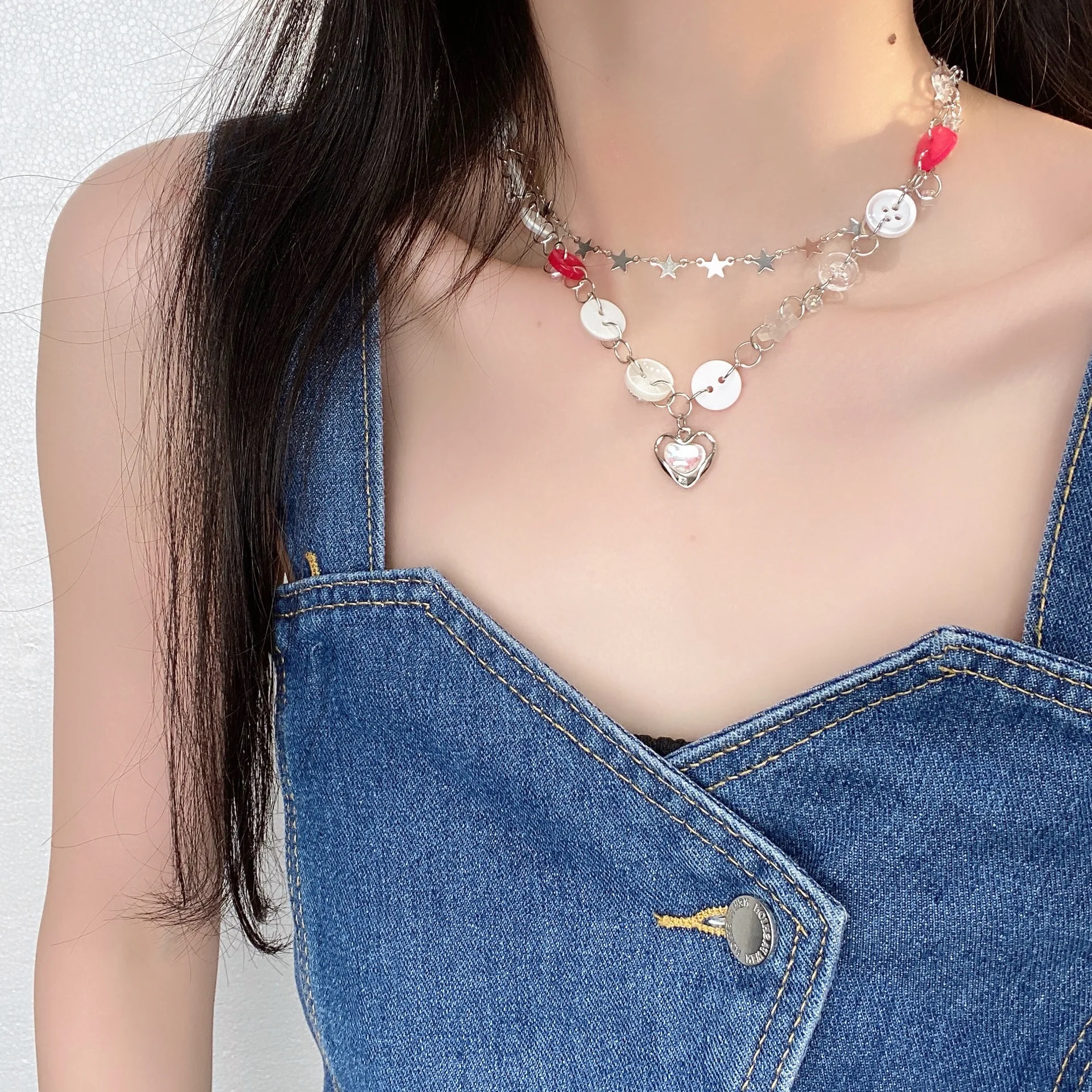 Винтажное акриловое колье с бусинами для женских готических ювелирных изделий