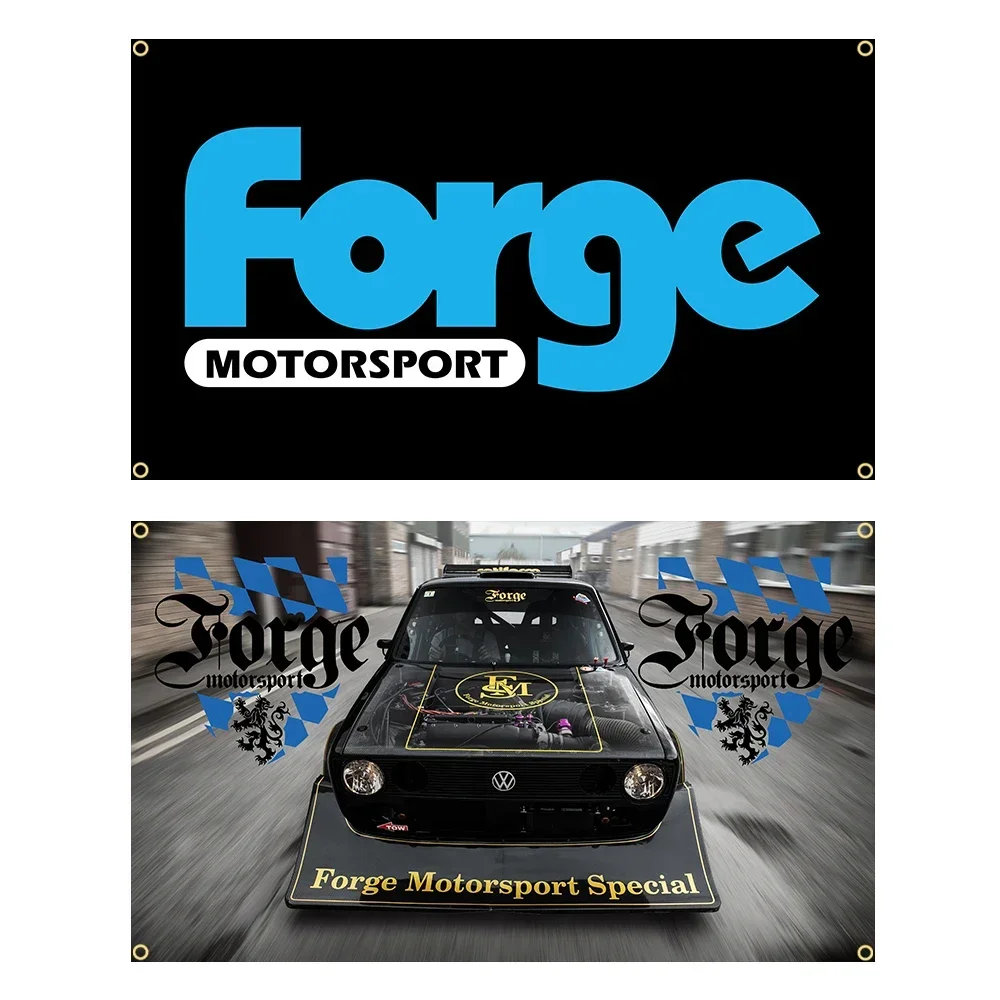 90X150 см флаг Forges гоночный автомобиль полиэстер с принтом украшение для гаража