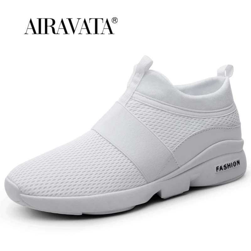 Men Sneakers Causal Walking Shoes Slip-on Flats Breathable Mesh Outdoors Male Loafers Size 39-46