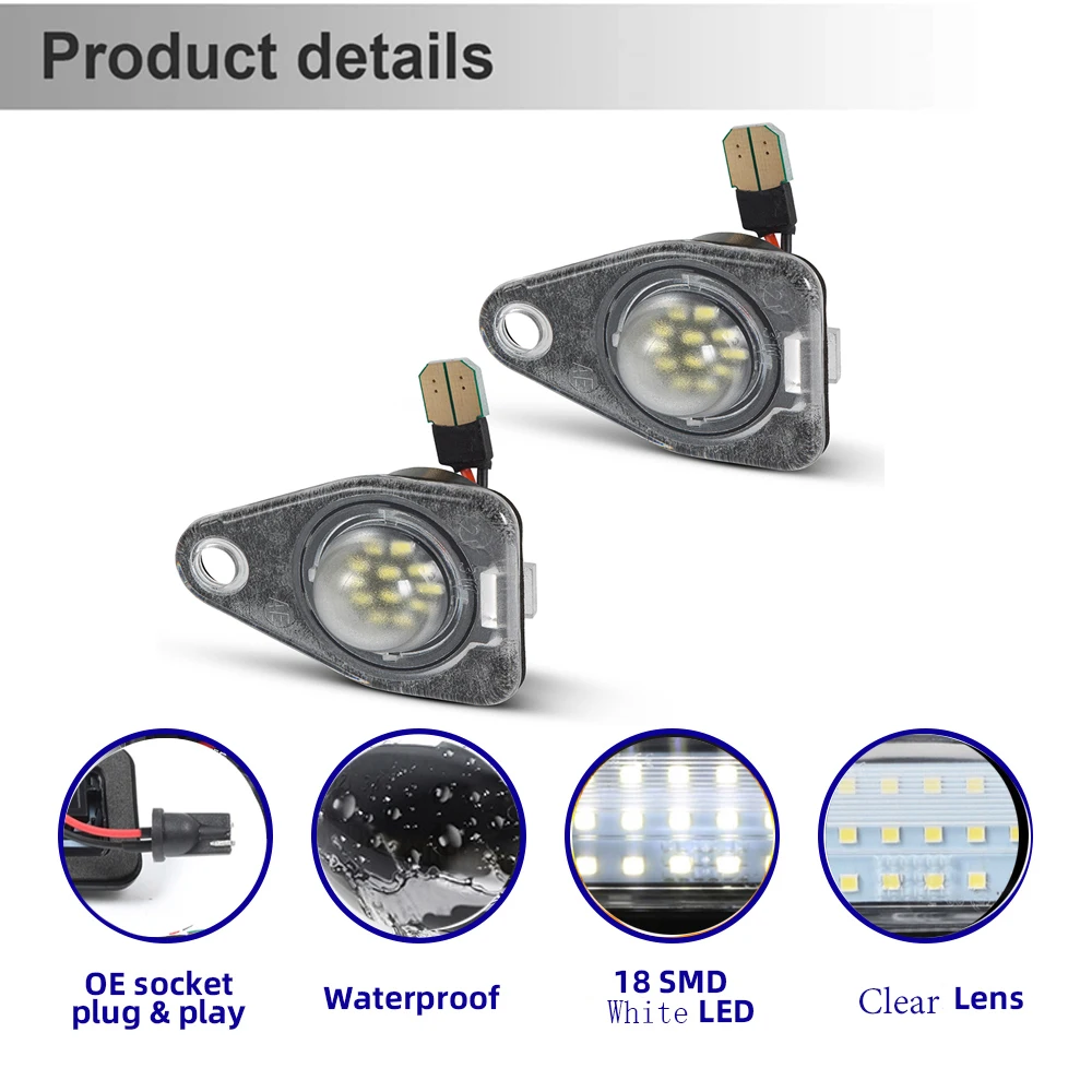 2 шт. светодиодные номерные знаки для Ford Pro 2003-2012 Taurus Lincoln Aviator Navigator Mercury Monterey Соболь