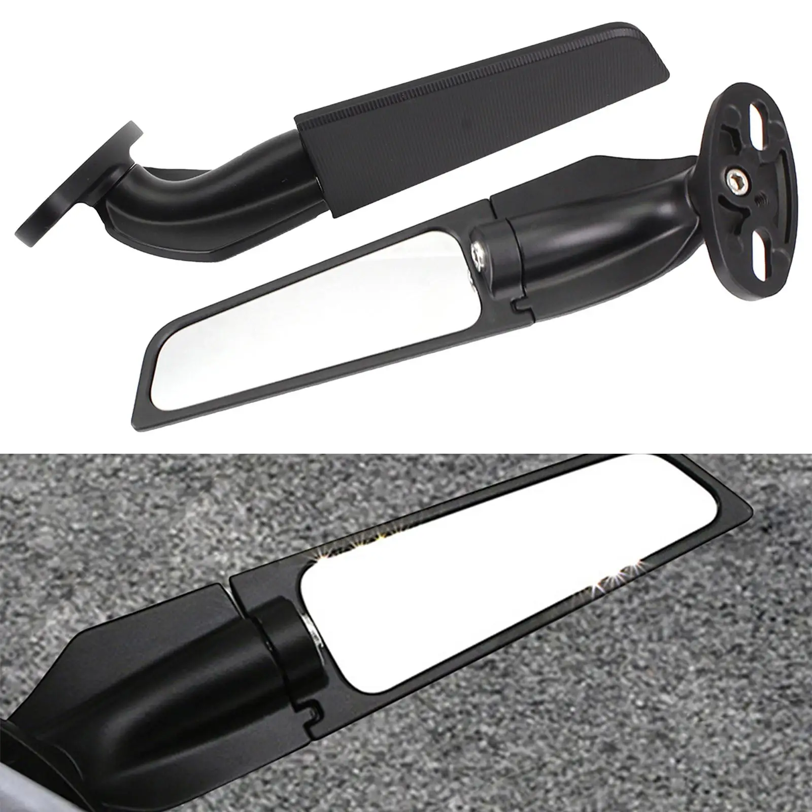 

Складные зеркала заднего вида для мотоцикла, 2 боковых зеркала заднего вида, модификация крыла ветра, боковое зеркало заднего вида, подходит...