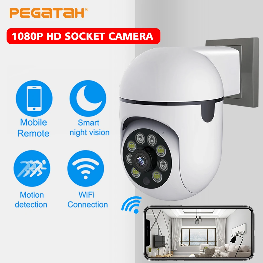 

HD 1080P WiFi IP Camera Night Vision Full Color Tracking Ai Human Detection Baby Monitor Video Indoor Security CCTV Cameras