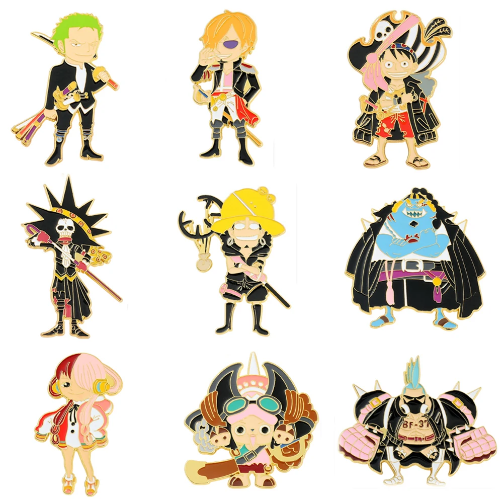 

Anime Lapel Pins for Backpacks One Piece Enamel Pin Pirate Brooches on Clothes Badges Backpack Fashion Accessories Jewelry Gift