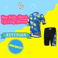 keyiyuan 2022 kids anime cycling jersey set summer short sleeve clothing mtb ropa ciclismo child bicycle wear sports suit