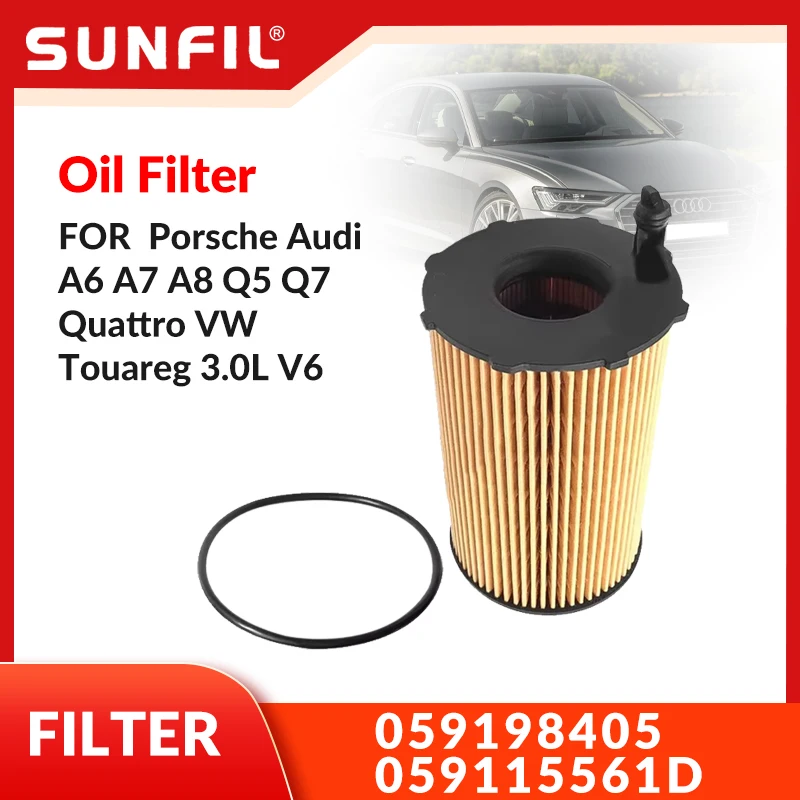 

Масляный фильтр 059198405 059115561D для Porsche Audi A6 A7 A8 Q5 Q7 Quattro VW Touareg 3.0L V6