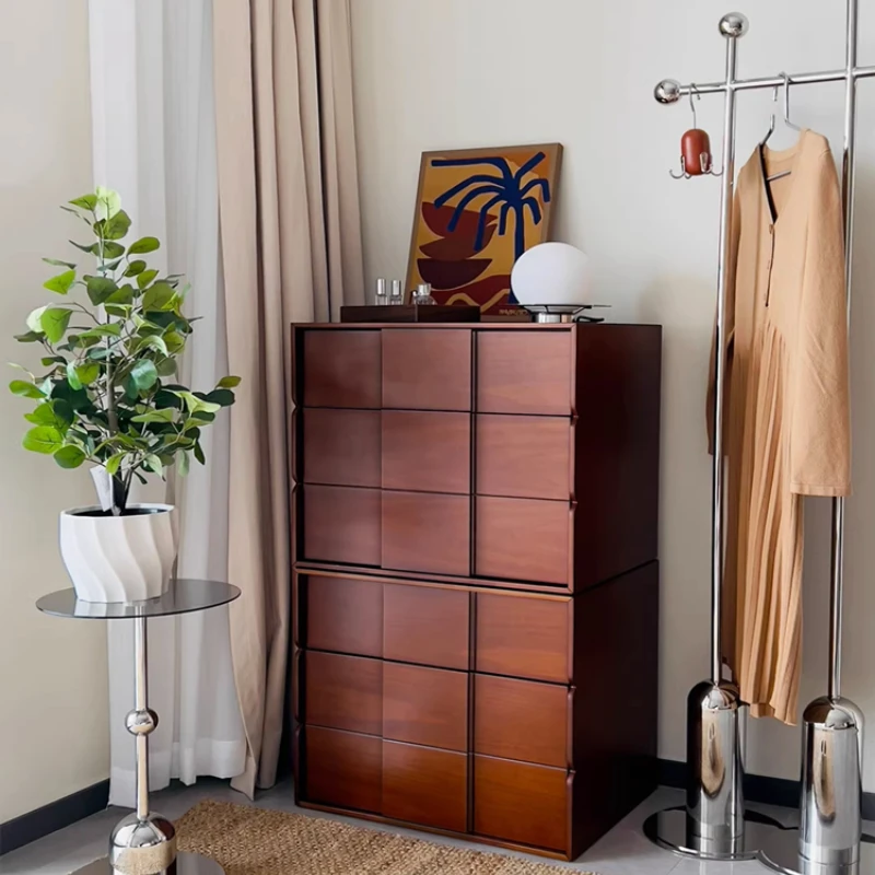 Шкаф из массива дерева средней древесины модульные блоки для гостиной ретро ТВ