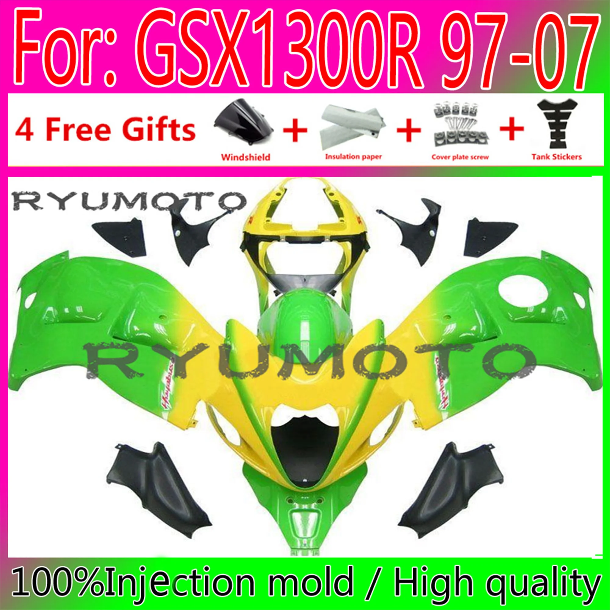 Фото Полный обтекатель мотоцикла HAYABUSA для Suzuki GSXR1300 03 04 05 06 07 GSX1300R 97 98 99 00 01 02, обтекатели кузова №1