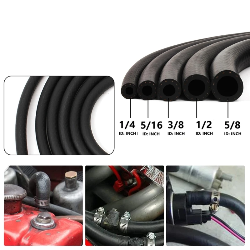 

Heat Cold Resistant 1/2'' 1/4'' 3/8'' 5/8'' 5/16'' ID FuelLine for Small Engine