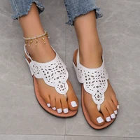 bohemian style flat beach sandal womens summer footwear buckle back strap sandal for woman chaussures femme zapatos de mujer