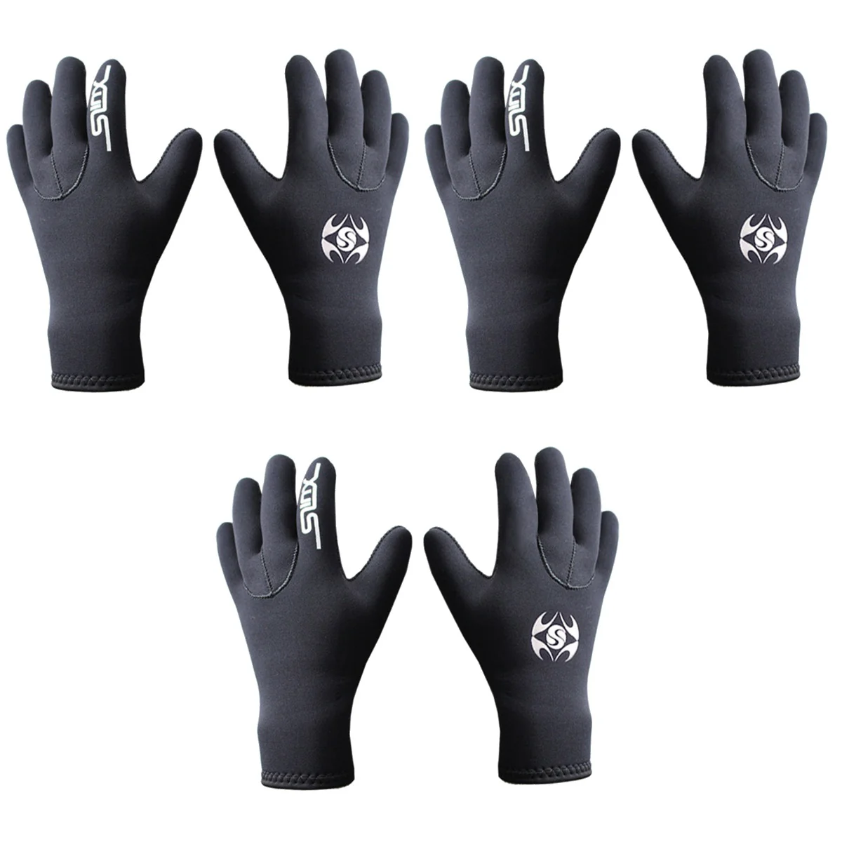 

3 Pairs 3mm Neoprene Scuba Dive Swim Elastic Warm Non-slip Snorkel Wetsuit Snorkeling Equipment for