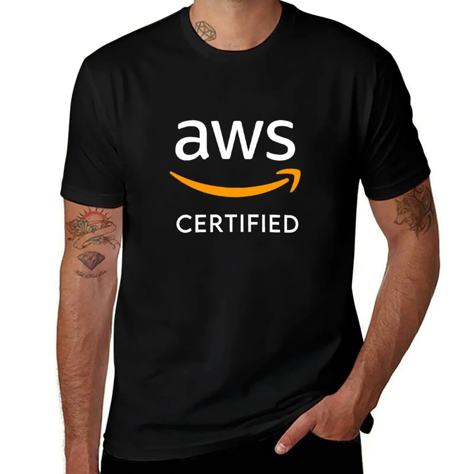 kjkj Aws сертифицированный разработчик AWS с логотипом разработчика белая футболка