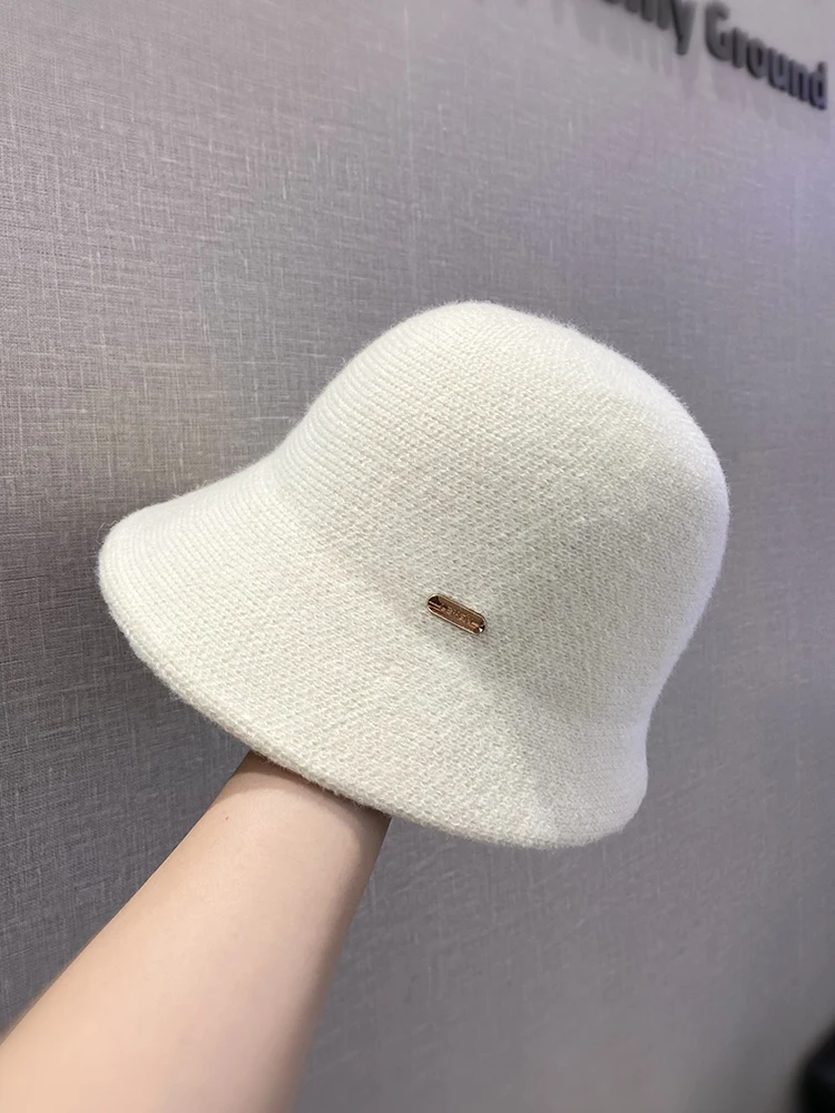 Вязаная рыбацкая шапка Женская осенне-зимняя новая универсальная передняя