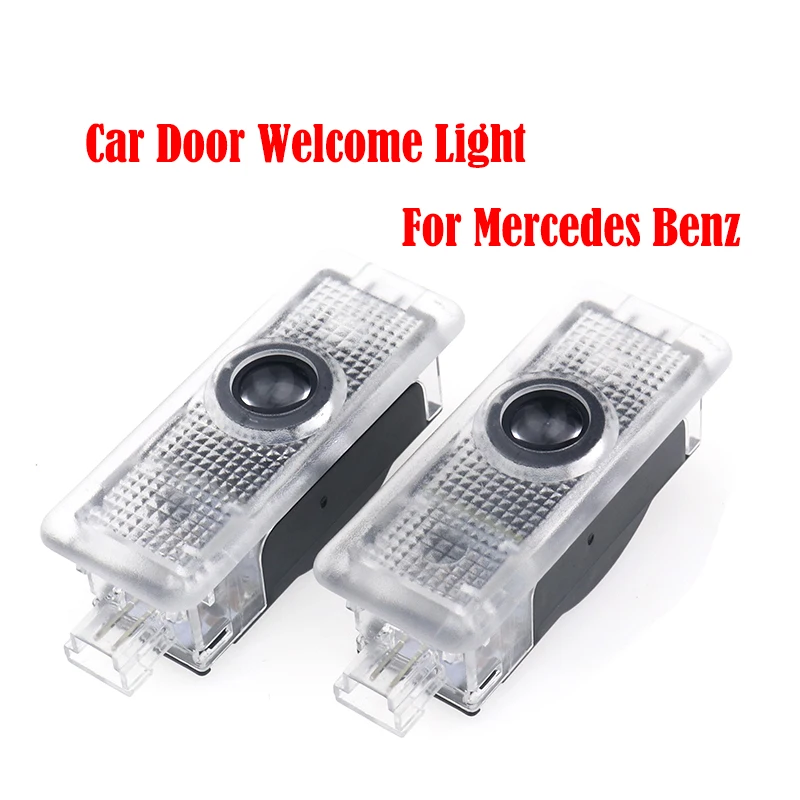 

Светодиодный проектор приветственного света двери автомобиля, лазерная лампа для Mercedes Benz CLA C117 AMG CLS C218 W218 W219 E Class A 207 C207, аксессуары