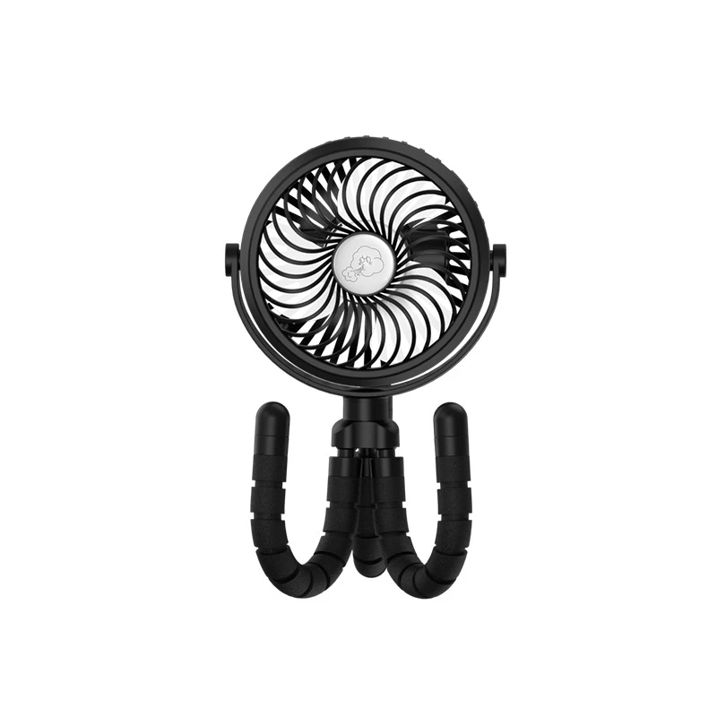 

Handheld Fan 3 Speed Portable Clip on Stroller Fan Battery Operated Personal Desk Fan with Flexible Tripod,Black