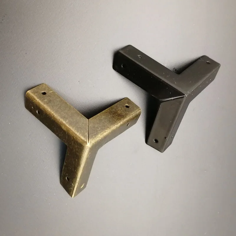 4 шт. Античная бронза Классические Угловые протекторы деревянная коробка