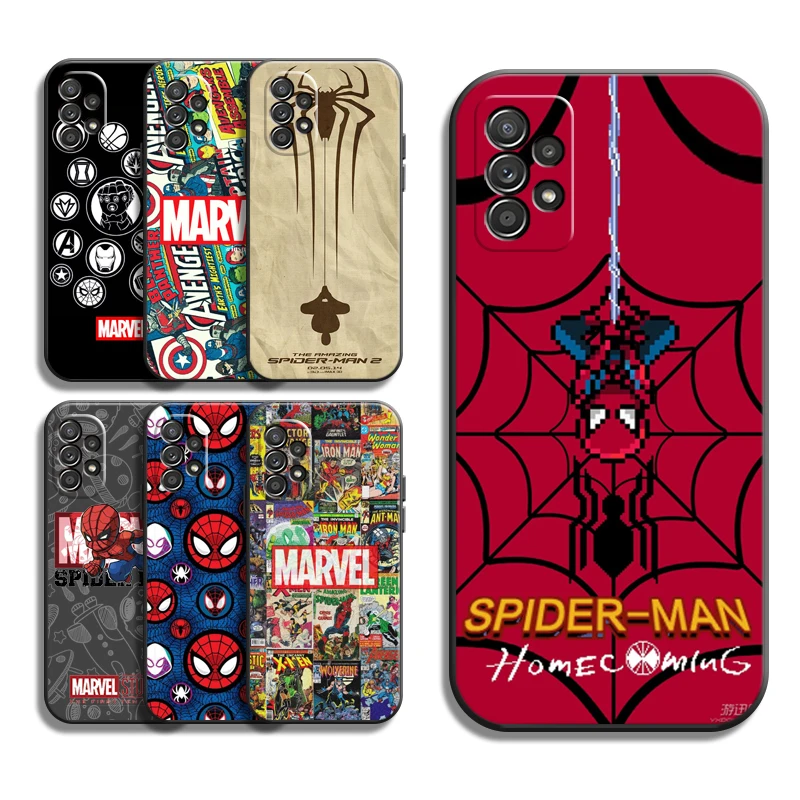 

Marvel Iron Man Spiderman Phone Cases For Samsung Galaxy S20 FE S20 Lite S8 Plus S9 Plus S10 S10E S10 Lite M11 M12 Coque