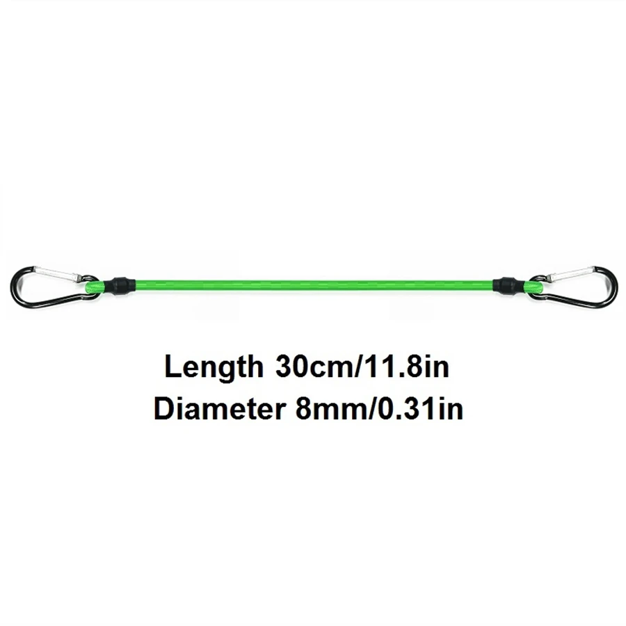 

Зеленые Эластичные Веревки 30-150 См, 8 Мм, Банджи-шнуры С Крючками, Легкие Велосипедные Галстуки