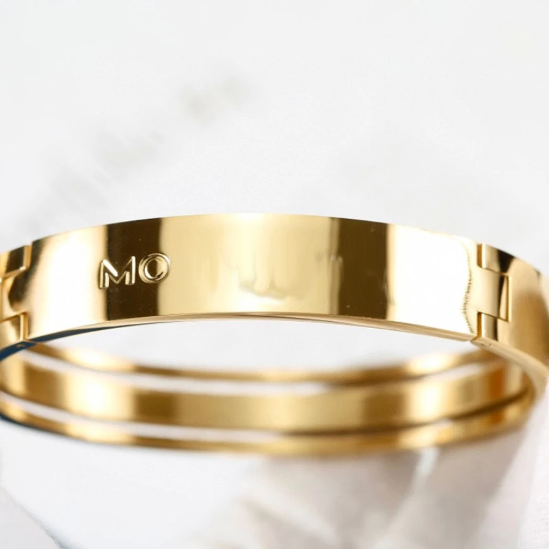 

LAN MB Bracelet For Men Gold With White Star 20CM Luxury Gifts