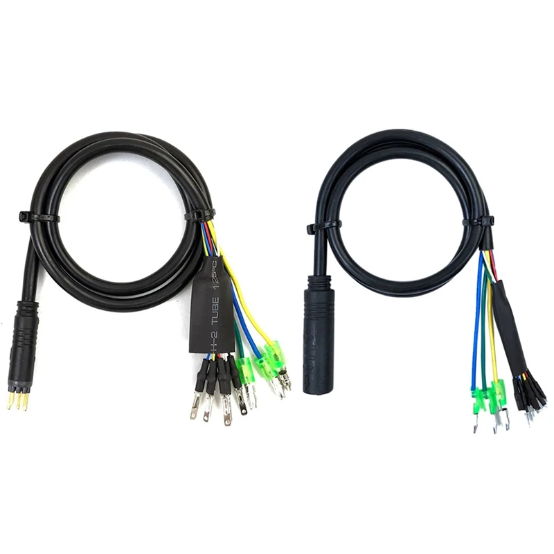 

2Pcs Motor Convert Extension Cable 9 Pin Conversion Line Waterproof E-Bike Motor Extend Cable 60Cm - Female & Male