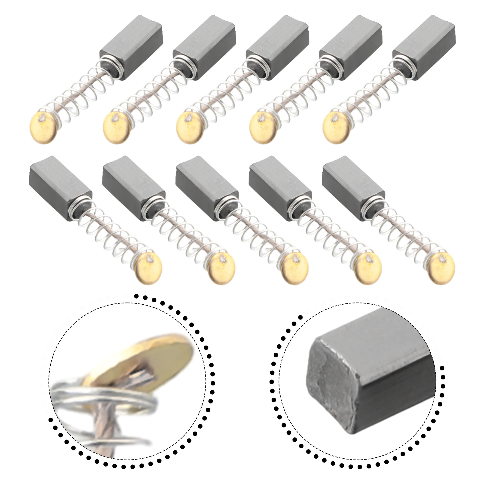 10 шт. угольные щетки электрические для электродвигателей 10x5x5 мм аксессуары резки