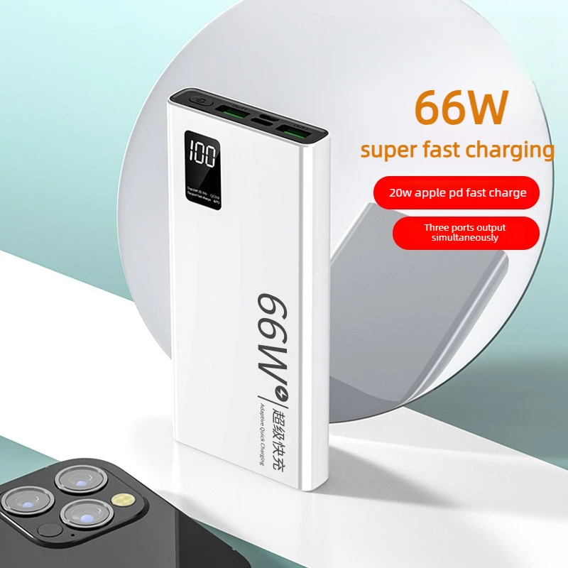 Портативное зарядное устройство (Power Bank) 2026 года, большая емкость 20000 мАч, 66 Вт, для iPhone, Samsung, Xiaomi, быстрая зарядка, со светодиодным индикатором (art.: 3920dad93f794) - 3920dad93f794