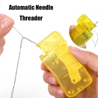2pcs automatic needle threader plastic home hand sewing needle threader insert craft tool for diy sewing accessories