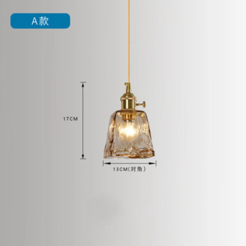 

led pendant lamp Vintage Brass Glass Nordic Designer Retro Luminaire Hanglamp for Living Room Decoration Light