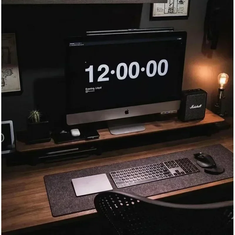 Schreibtisch-Organizer aus schwarzem Walnussholz Premium-Monitorständer Desktop-Höhenerhöhungshalter stabiles und praktisches