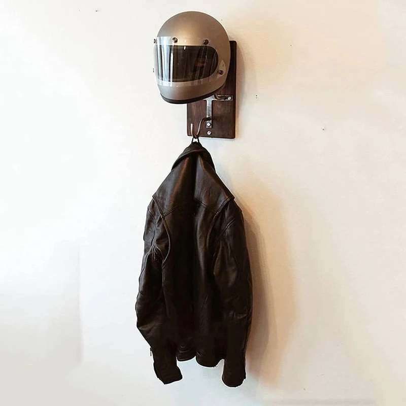 

Multifunction Steel Motorcycle Accessories Helmet Holder Hanger Rack Wall Mounted Hook for Coats Hats Caps Helmet Rack Black 1Pc