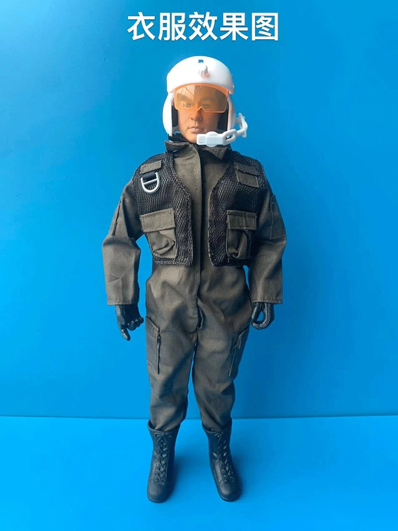 

zqn 1/6th Male Sodier Clothes Pilot Suit Jumpsuit Chest Hanging Model for 12"