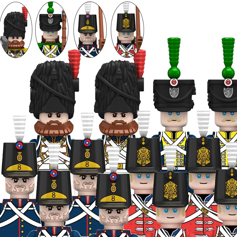 Конструктор MOC для солдат наполеонических войн, конструктор для французской русской артиллерии, оружие, копье, меч, кирпичи, игрушки для мальчиков, подарок