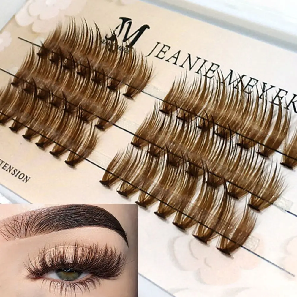 

Eyelash Extension False Colored Eyelashes Thick Long Grafting Segment Cluster Lashes Premade