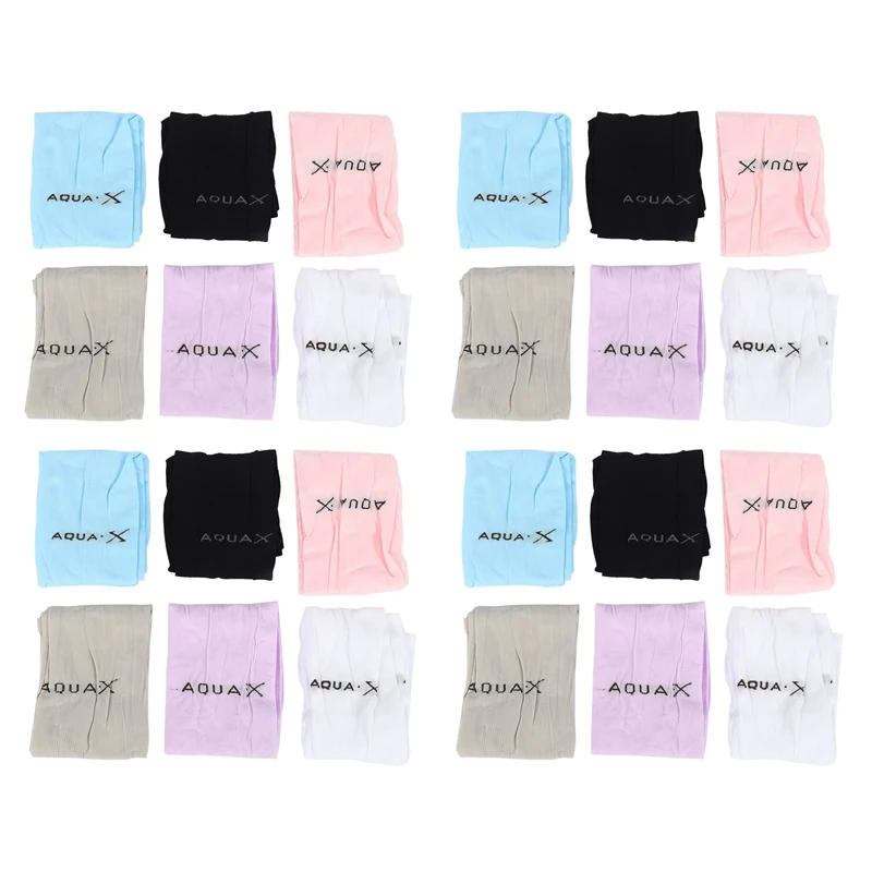 

LICG 24 Pairs UV Protection Cooling Arm Sleeves For Women Men, Sunblock Protective Long Arm Cover Warmer