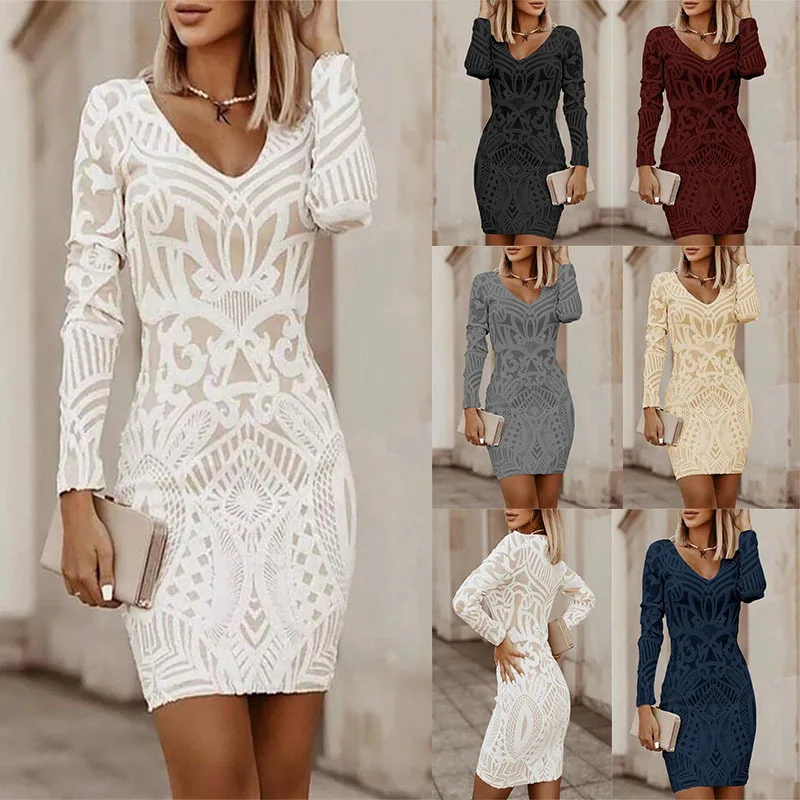 

Summer Dresses 2022 Elegant Women V-Neck Bodycon Office Pencil Dress Short Sleeve Sexy Slim Dress