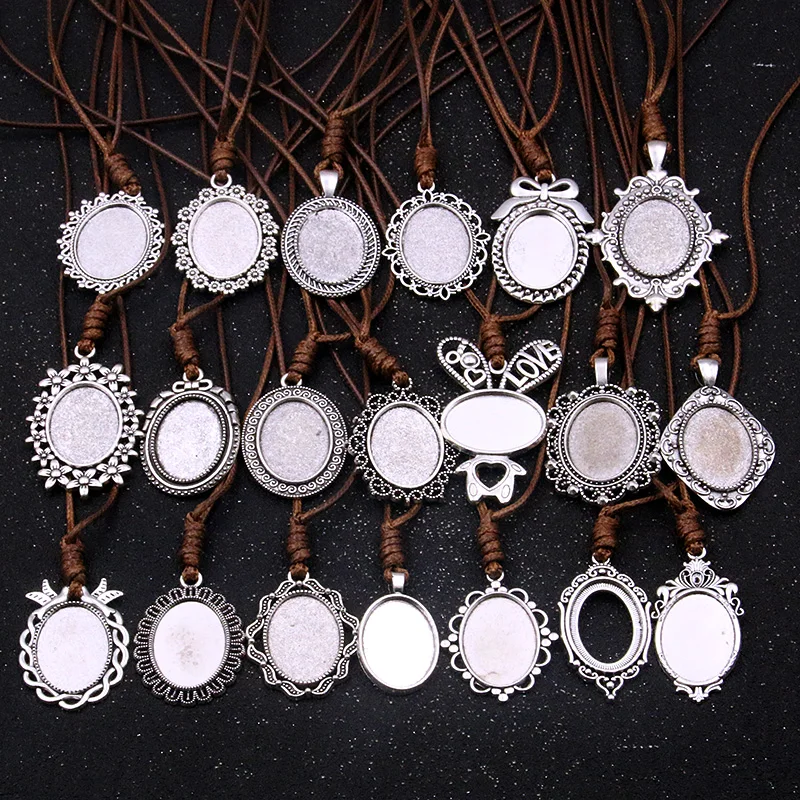 

Овальное основание из цинкового сплава с кабошоном, 2 шт.