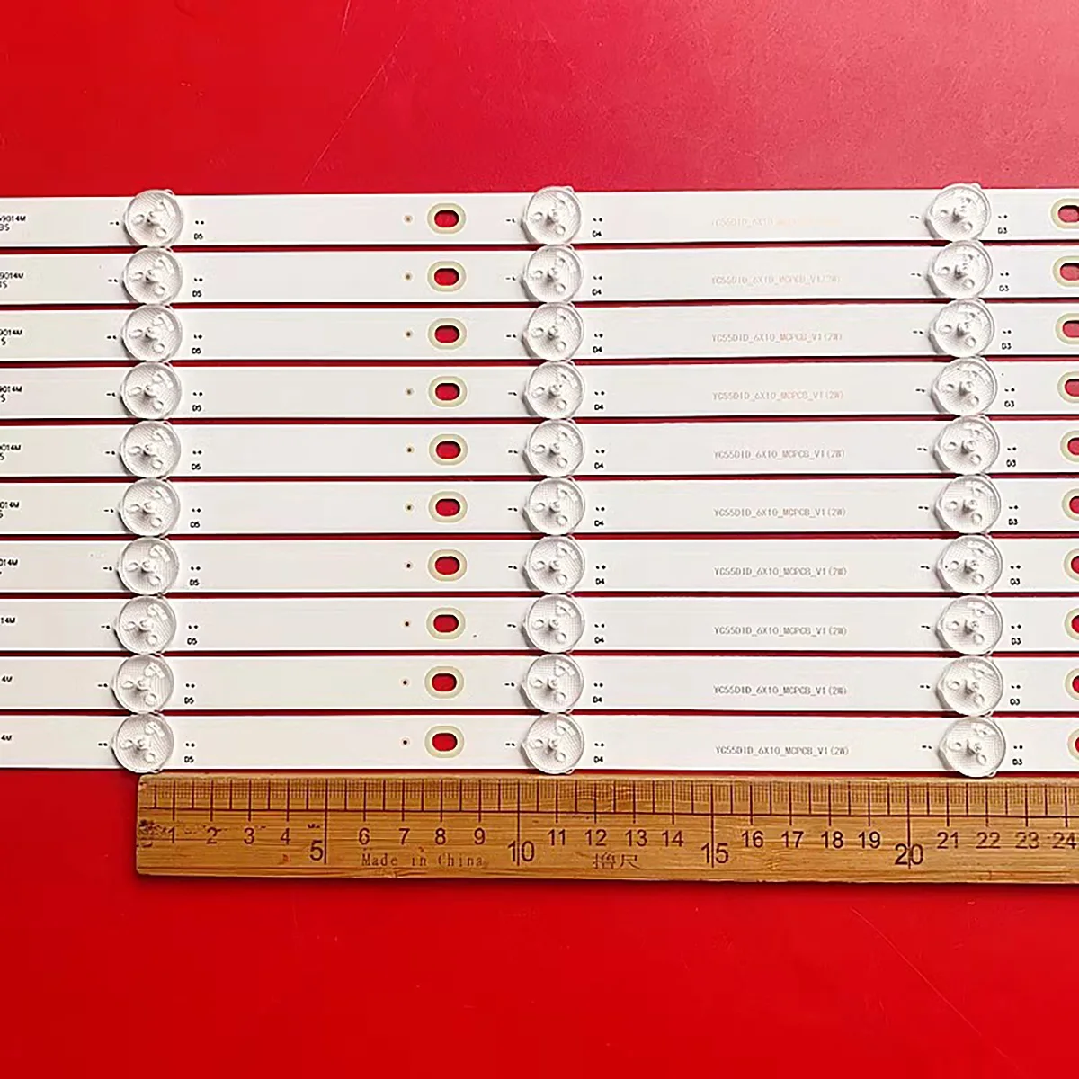 10 шт. светодиодная лента для подсветки телевизора YC55DID-6X10-MCPCB-V1(2W)