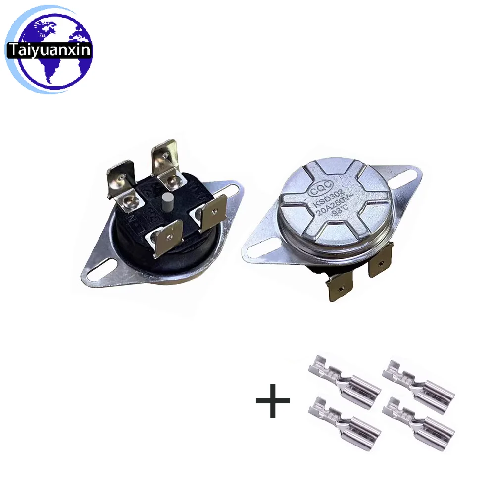 

KSD302X/S 75 85 92 93 95 105C градус Цельсия 20A250V 4-футовый биполярный переключатель температуры ручной сброс нагреватель термостат термальный
