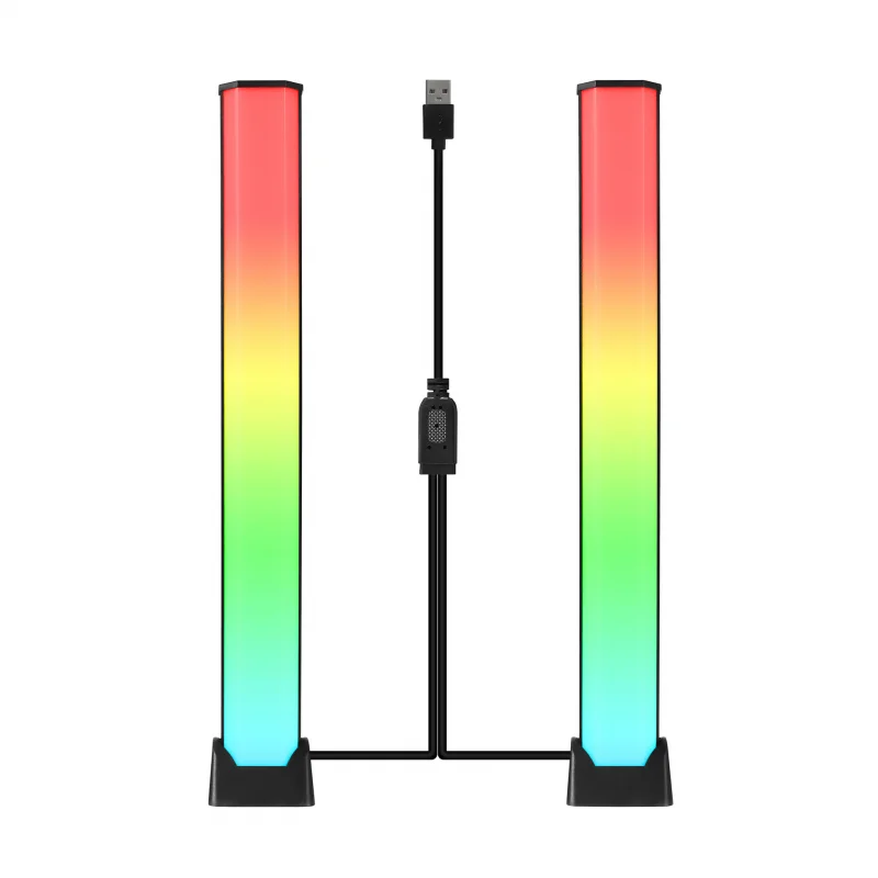 

LED RGB Atmosphere Pickup Voice Activated Rhythm Light Colorful APP Remote Control Ambient Strip Music Sound Computer Decoration